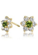 beautiful little flower baby birthstone earrings